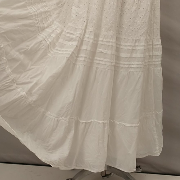 Bohemian White Cotton Dress Summer Flowing Maxi - Picture 3 of 8